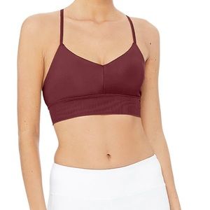 Alo Yoga Lavish Longline Sports Bra XS Red